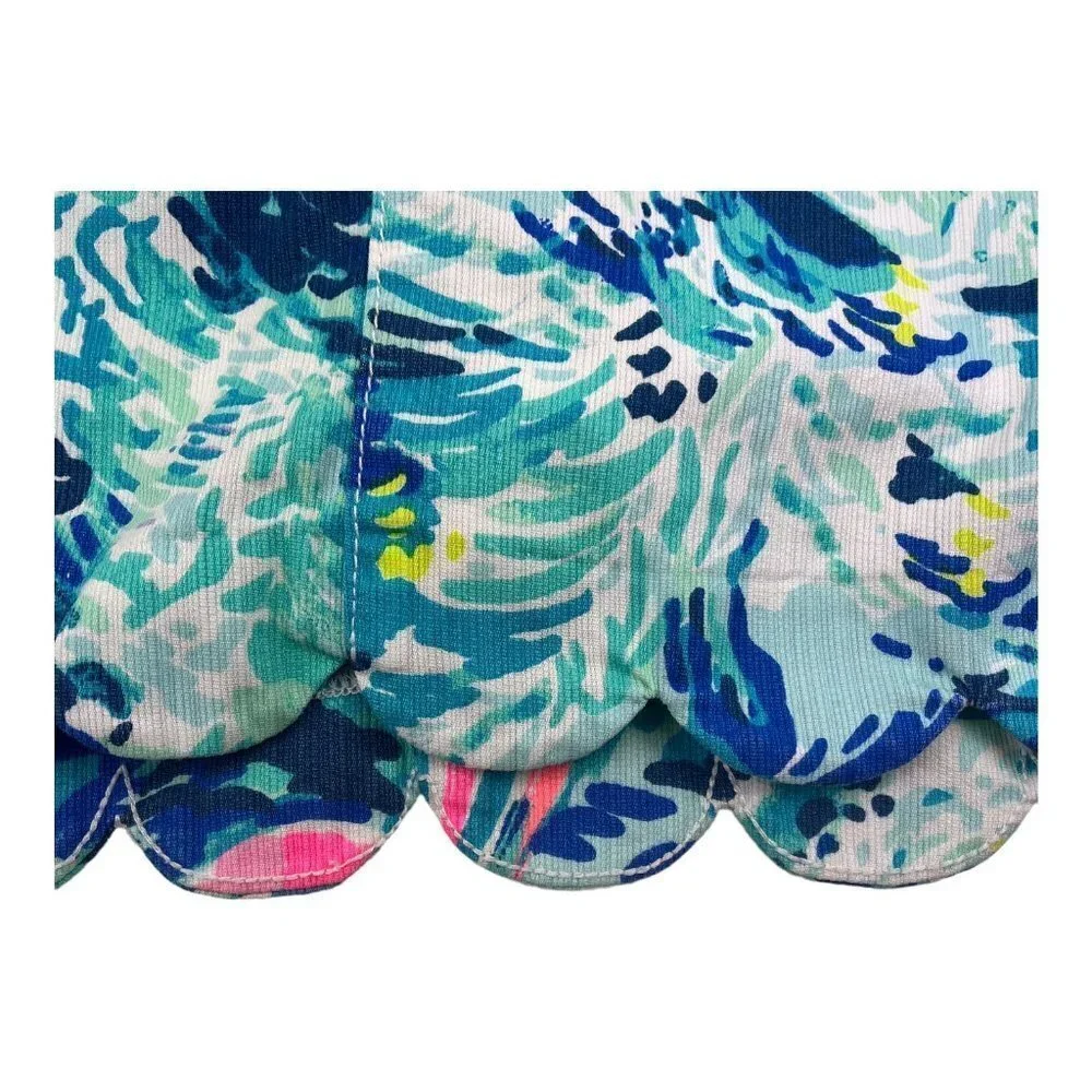 Lilly Pulitzer Colette Skort Holy Grail Hey Bay Bay Sailboat Blue Print Size 0 - Picture 6 of 10